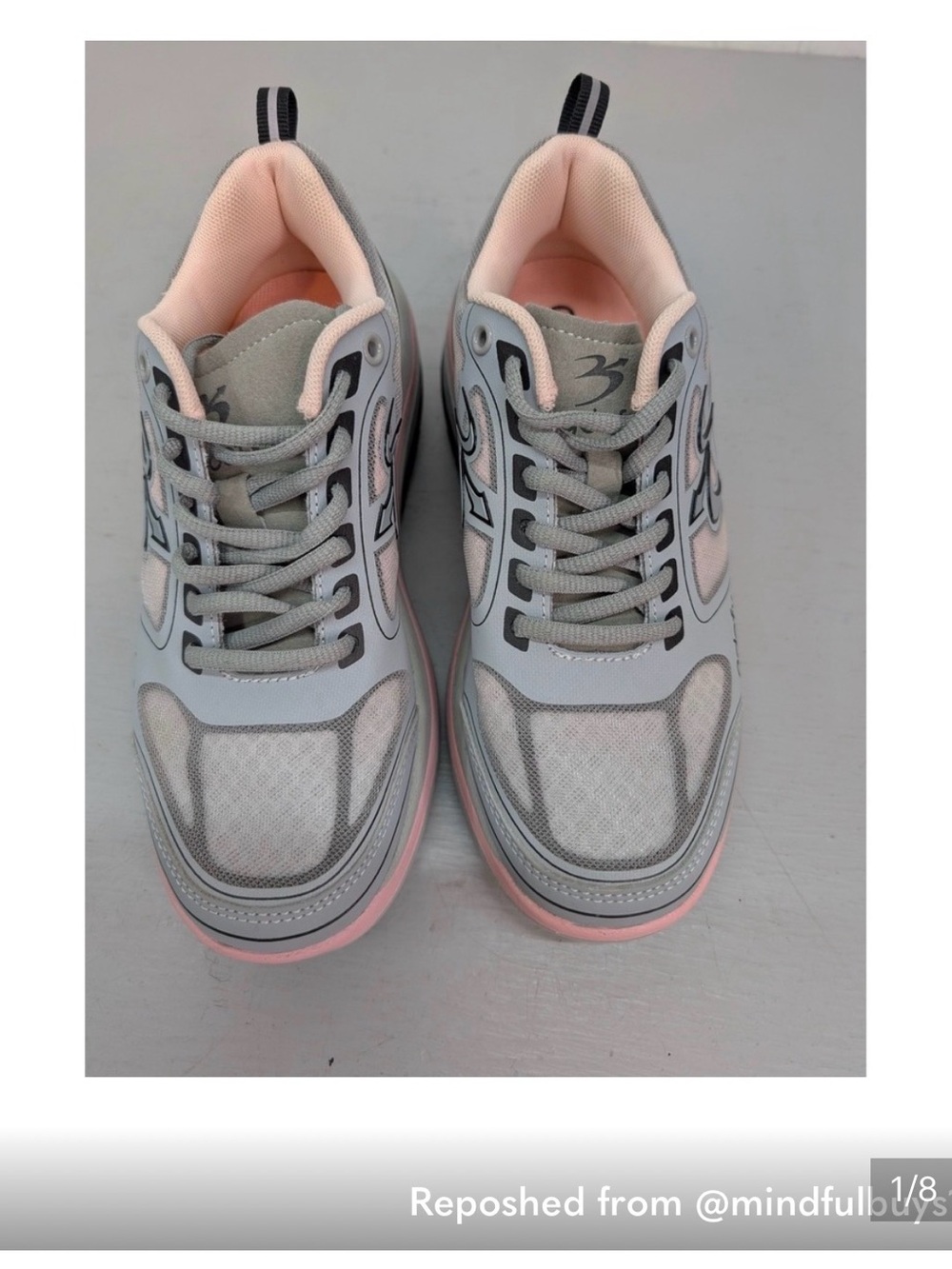 G Defy Women's Athletic
Sneakers - Gray and Light Pink Size 5